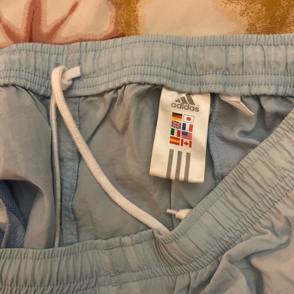 Adidas Light Blue Athletic Shorts - Picture 3 of 5